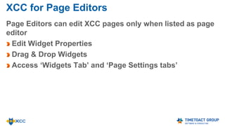 XCC for Content Masters
 