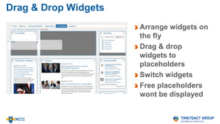 Page Settings Tab
Select layout and grid template
Add navigation and IBM Connections elements
Change name and title
Add further editors
 