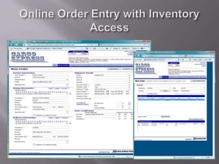 Online Order Entry with Inventory Access
