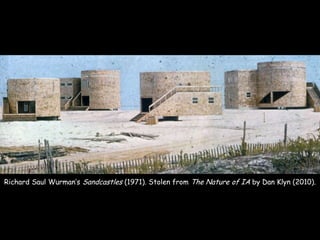 morville@semanticstudios.com




Richard Saul Wurman’s Sandcastles (1971). Stolen from The Nature of IA by Dan Klyn (2010).
 