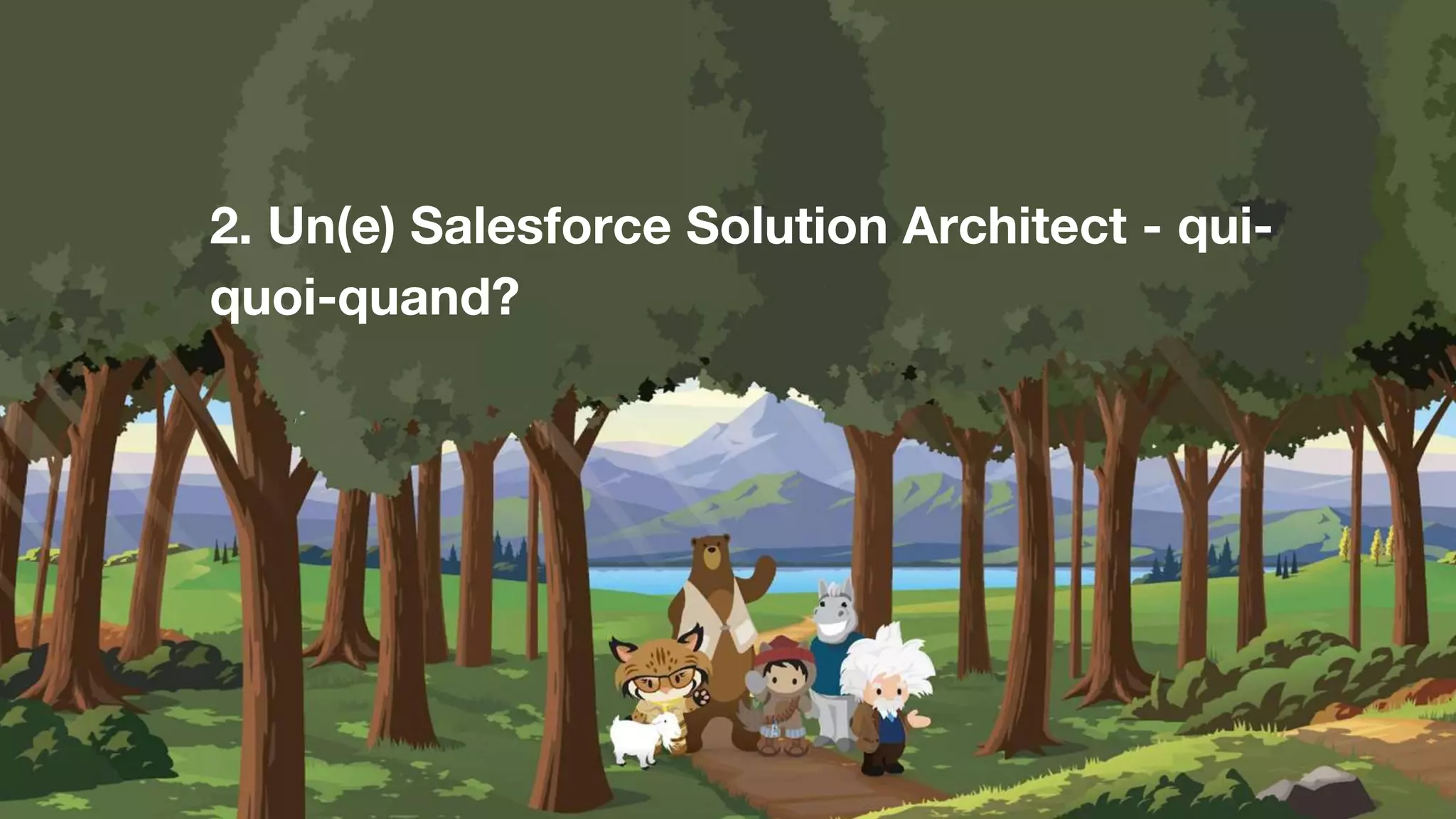 2. Un(e) Salesforce Solution Architect - qui-
quoi-quand?
 