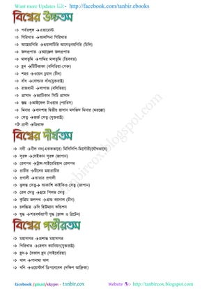 Want more Updates  http://facebook.com/tanbir.ebooks
facebook /gmail/skype: - http://tanbircox.blogspot.com
 ঩ফযত঱ৃঙ্গ এবারযে
 রগরযখাত আরর঩না রগরযখাত
 আরেয়রগরয গুয়ারারিরয আরগড়ফয়রগরয (রচরর)
 জরপ্র঩াত অোরঞ্জর জরপ্র঩াত
 ভারবূ রভ ঩ারভয ভারবূ রভ (রতফফত)
 হ্রদ রিরিকাকা (ফরররবয়া-ত঩রু)
 ঱঴য ওরয়ন চুয়ান (চীন)
 ফাাঁধ তফাডায ফাাঁধ(মুক্তযাষ্ট্র)
 যাজধানী রা঩াজ (ফরররবয়া)
 প্রা঳াদ বোরিকান র঳রি প্রা঳াদ
 স্তম্ভ আইরপর িাওয়ায (঩োরয঳)
 রভনায ফাদ঱া঴ রদ্বতীয় ঴া঳ান ভ঳রজদ রভনায (ভযরকা)
 ত঳তু জজয ত঳তু (মুক্তযাষ্ট্র)
 প্রাণী রজযাপ
 নদী নীর নদ(এককবারফ) রভর঳র঳র঩-রভর঳ৌযী(রমৌথবারফ)
 ঳ুযঙ্গ ত঳ইকান ঳ুযঙ্গ (জা঩ান)
 তযর঩থ ট্রান্স-঳াইরফরযয়ান তযর঩থ
 প্রাচীয চীরনয ভ঴াপ্রাচীয
 প্রণারী তাতায প্রণারী
 ঝু রন্ত ত঳তু আকার঱ কাইরকও ত঳তু (জা঩ান)
 তযর ত঳তু হুরয় র঩রব ত঳তু
 কৃ রিভ জর঩থ গ্রান্ড কোনার (চীন)
 চররিি রদ র঴উভোন করন্ড঱ন
 মুদ্ধ ঱তফলযফো঩ী মুদ্ধ (িান্স ও রেরিন)
 ভ঴া঳াগয প্র঱ান্ত ভ঴া঳াগয
 রগরযখাত ত঴র঳ কোরনয়ন(মুক্তযাষ্ট্র)
 হ্রদ দফকার হ্রদ (঳াইরফরযয়া)
 খার ঩ানাভা খার
 খরন ওরয়োনয রড঩রররফর (দরিণ আরিকা)
 