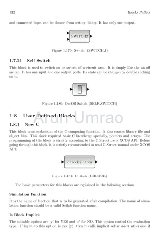 1.4.3 Triangular Or Triangular Extraction
This block extracts the elements from a square matrix and constructs a new matrix. The
extraction type are
Upper triangle When the extraction type is set to 1, the block copies the elements on
and above the main diagonal to an output matrix. The elements below the main diagonal
are set to zero.
Arun
sets the indices of lines and columns to be extracted from the input matrix. It has one
sets the indices of lines and columns to be extracted from the input matrix. It has one
input port and one output port.
input port and one output port.
Umrao
sets the indices of lines and columns to be extracted from the input matrix. It has one
sets the indices of lines and columns to be extracted from the input matrix. It has one
Umrao
Umrao
Umrao
Umrao
Umrao
Umrao
Umrao
Umrao
Umrao
Umrao
 