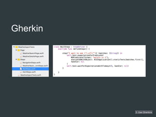 iOS Automation: XCUITest + Gherkin | PPTX
