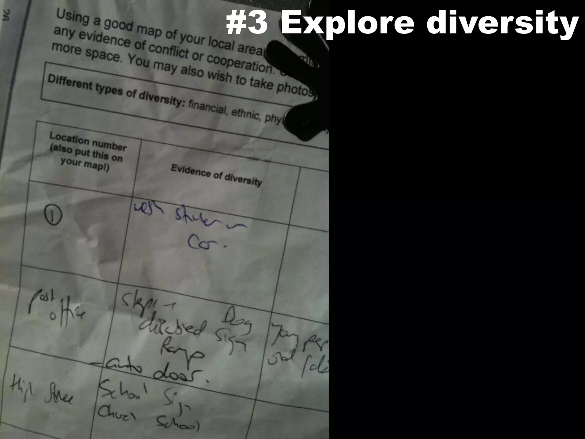 #3 Explore diversity