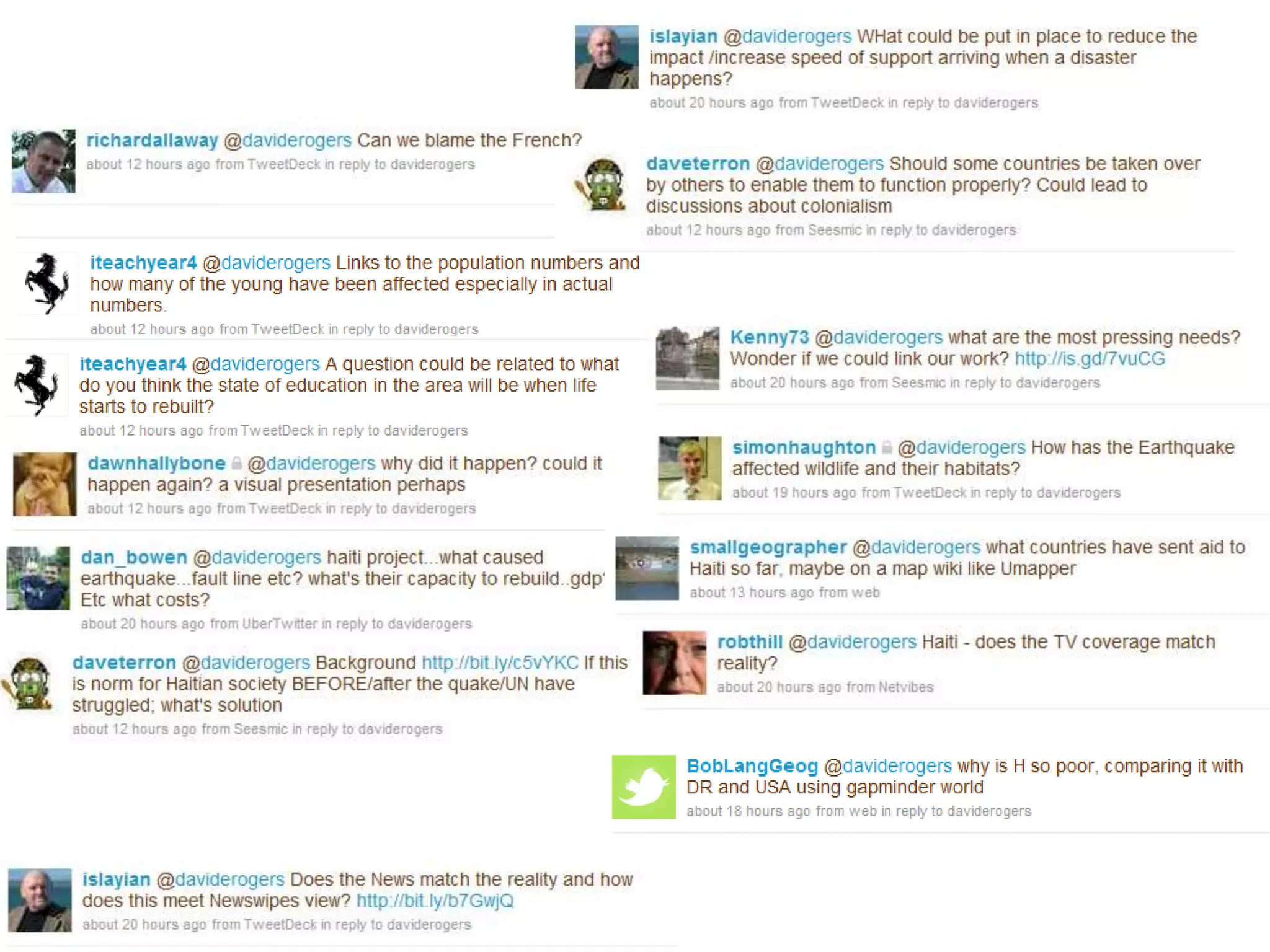 Targets and feedback