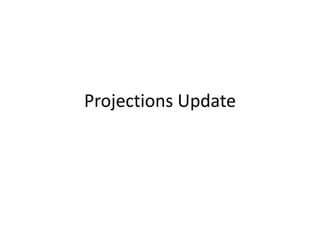 Projections Update
 
