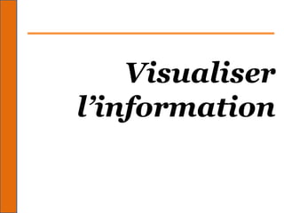 Visualiser
l’information
 