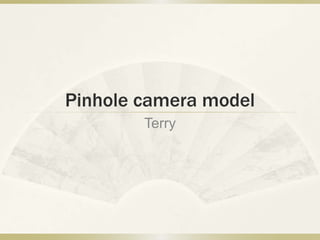 Pinhole camera model
Terry
 