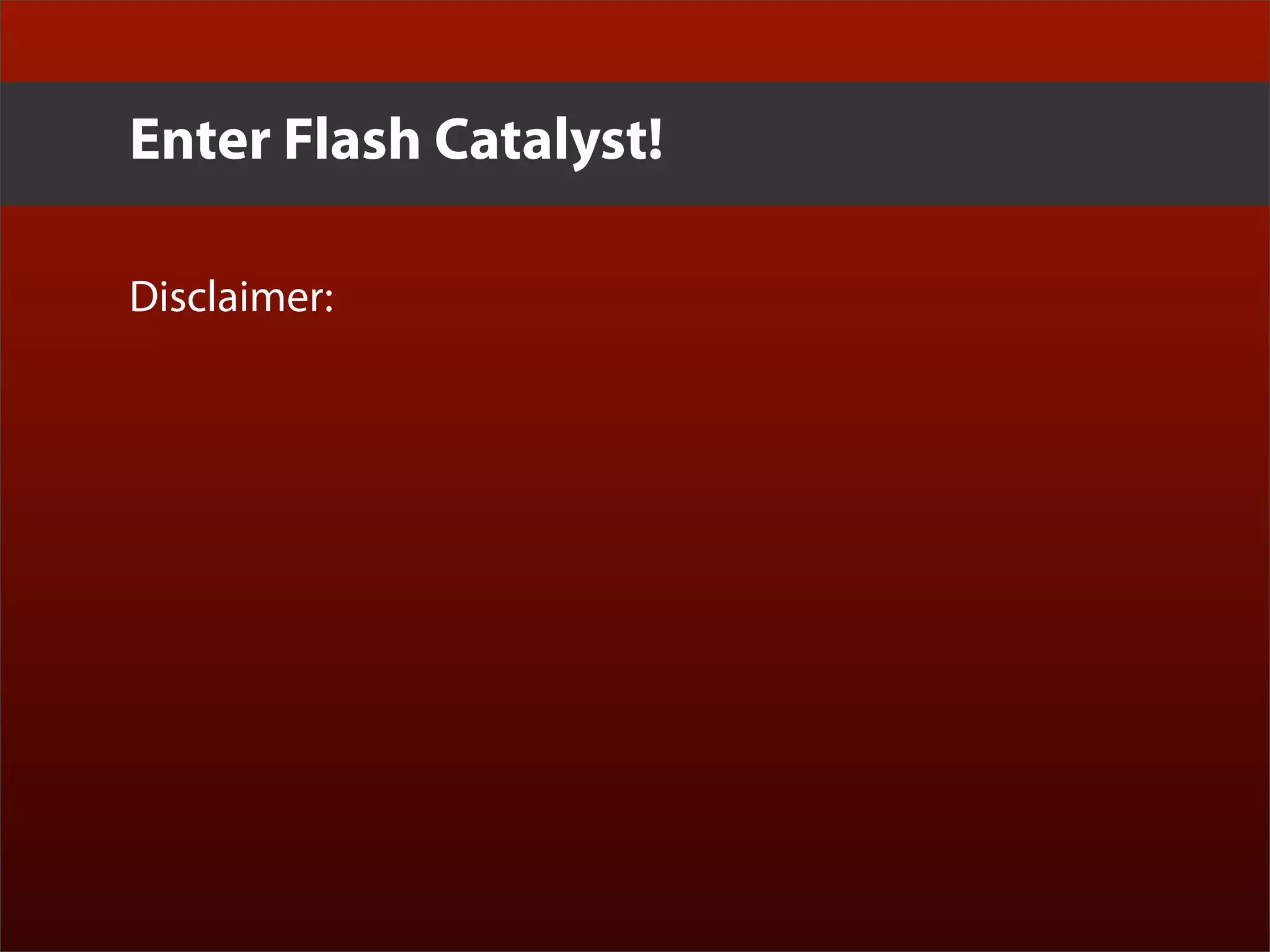 Erik Loehfelm - Experience Design with Flash Catalyst and Flex Gumbo