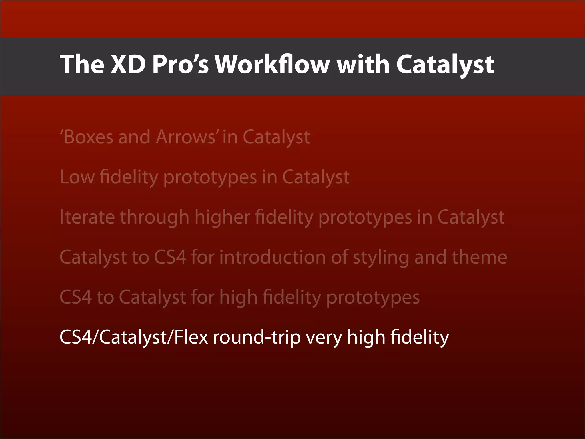 Erik Loehfelm - Experience Design with Flash Catalyst and Flex Gumbo