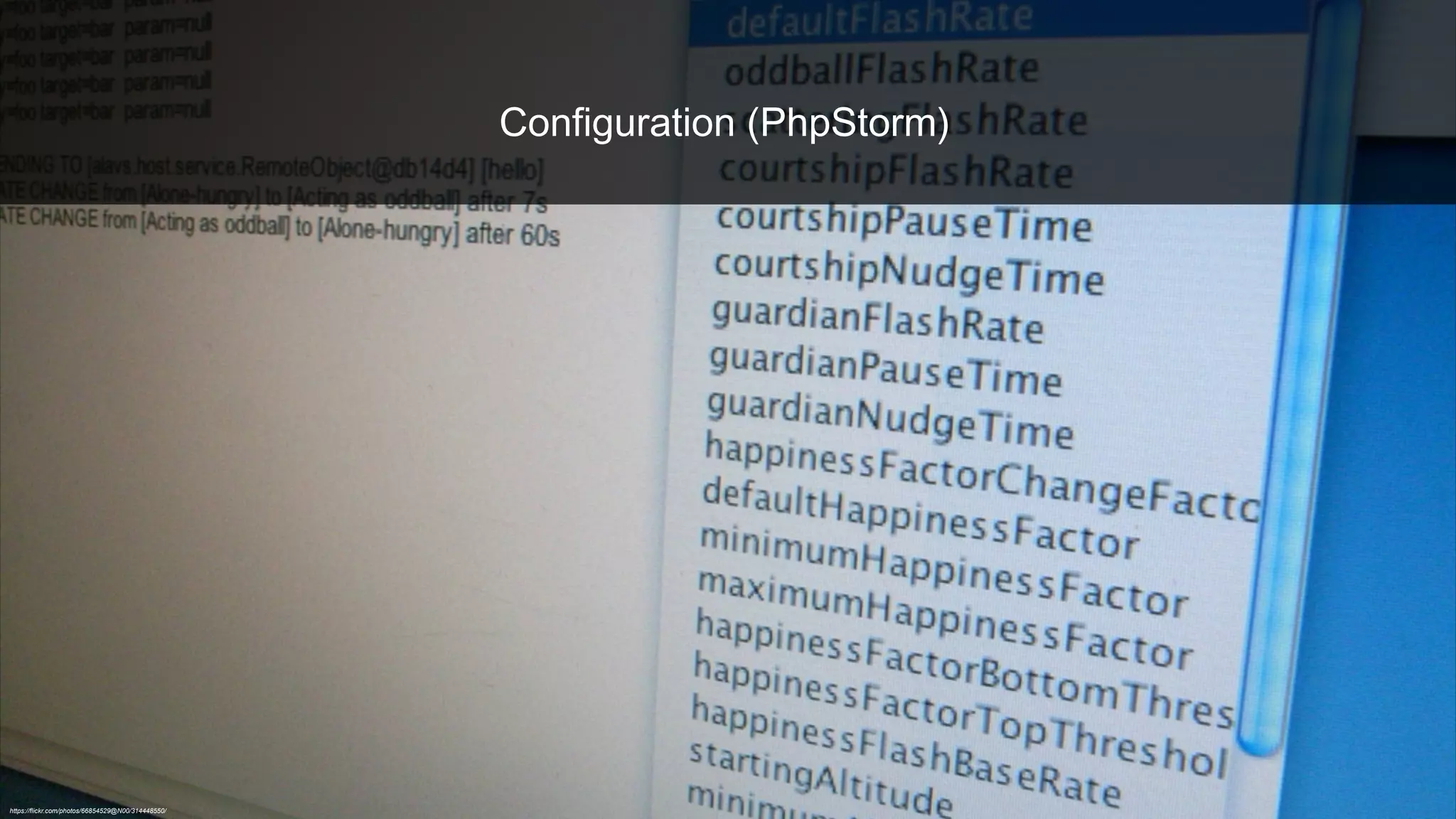 https://flickr.com/photos/66854529@N00/314448550/
Configuration (PhpStorm)
 