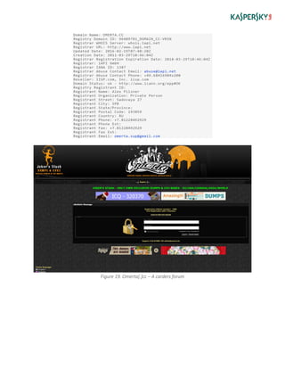 Figure 19. Omerta[.]cc – A carders forum
 