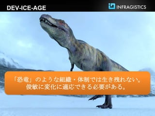 DEV-ICE-AGE




 「恐竜」のような組織・体制では生き残れない。
   俊敏に変化に適応できる必要がある。
 