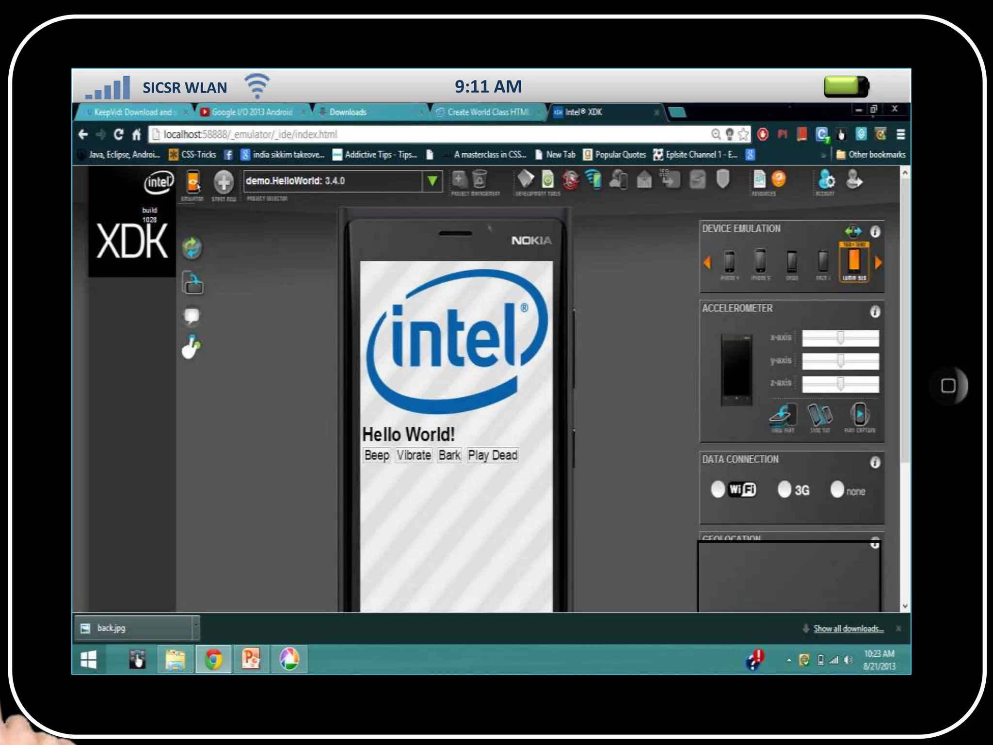 SICSR WLAN

9:11 AM

SS

 