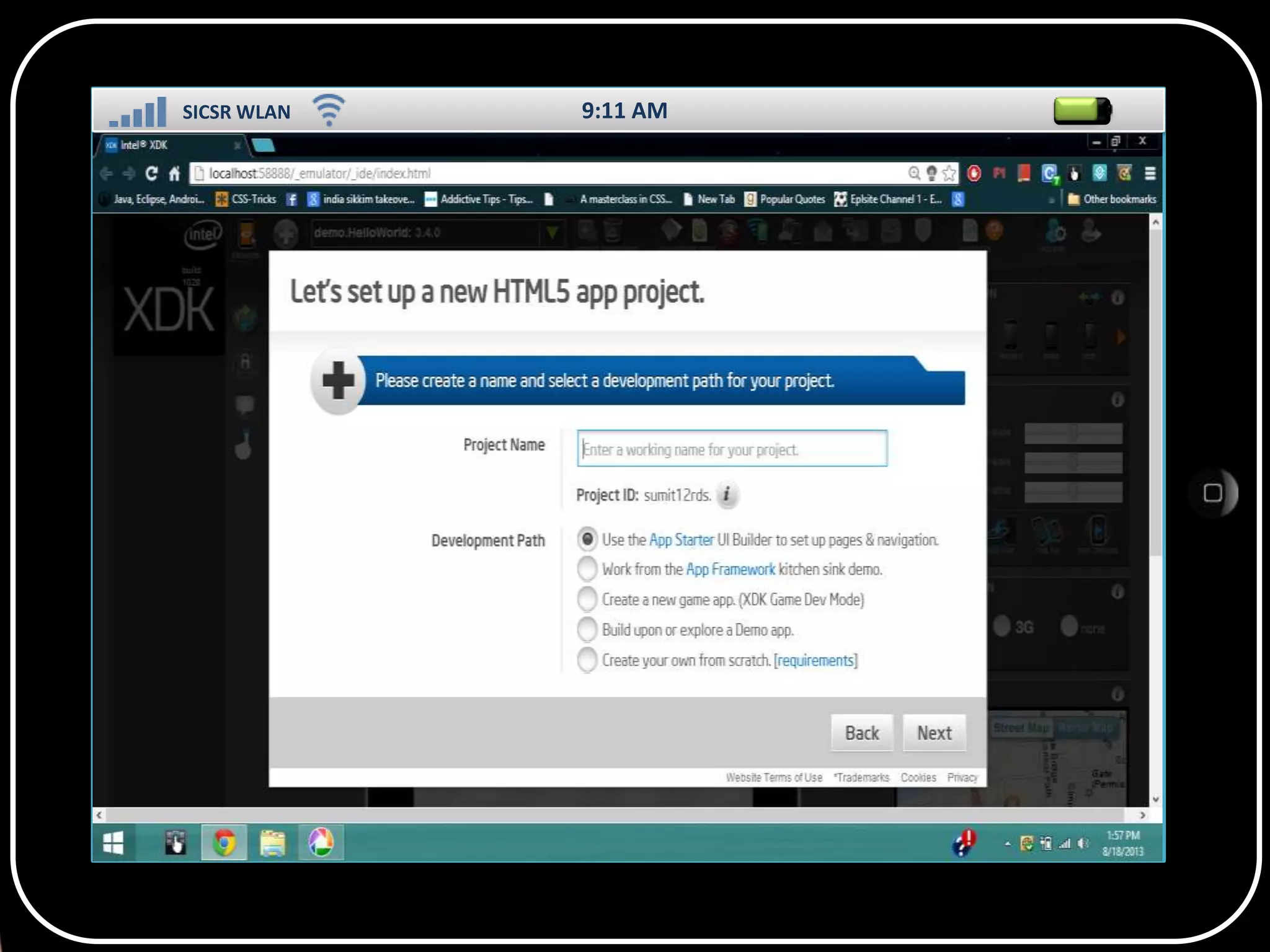 SICSR WLAN

9:11 AM

SS

 