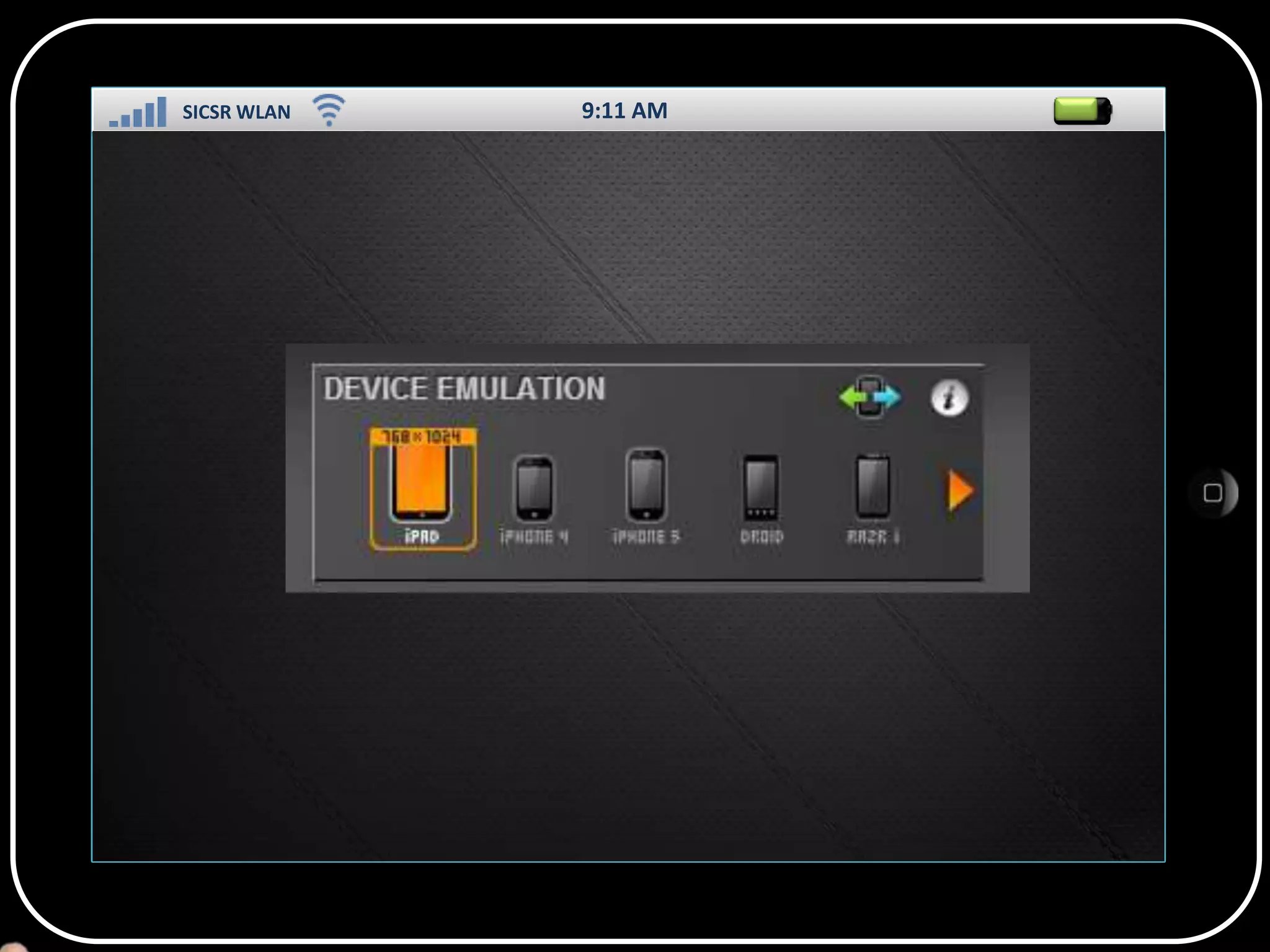 SICSR WLAN

9:11 AM

SS

 