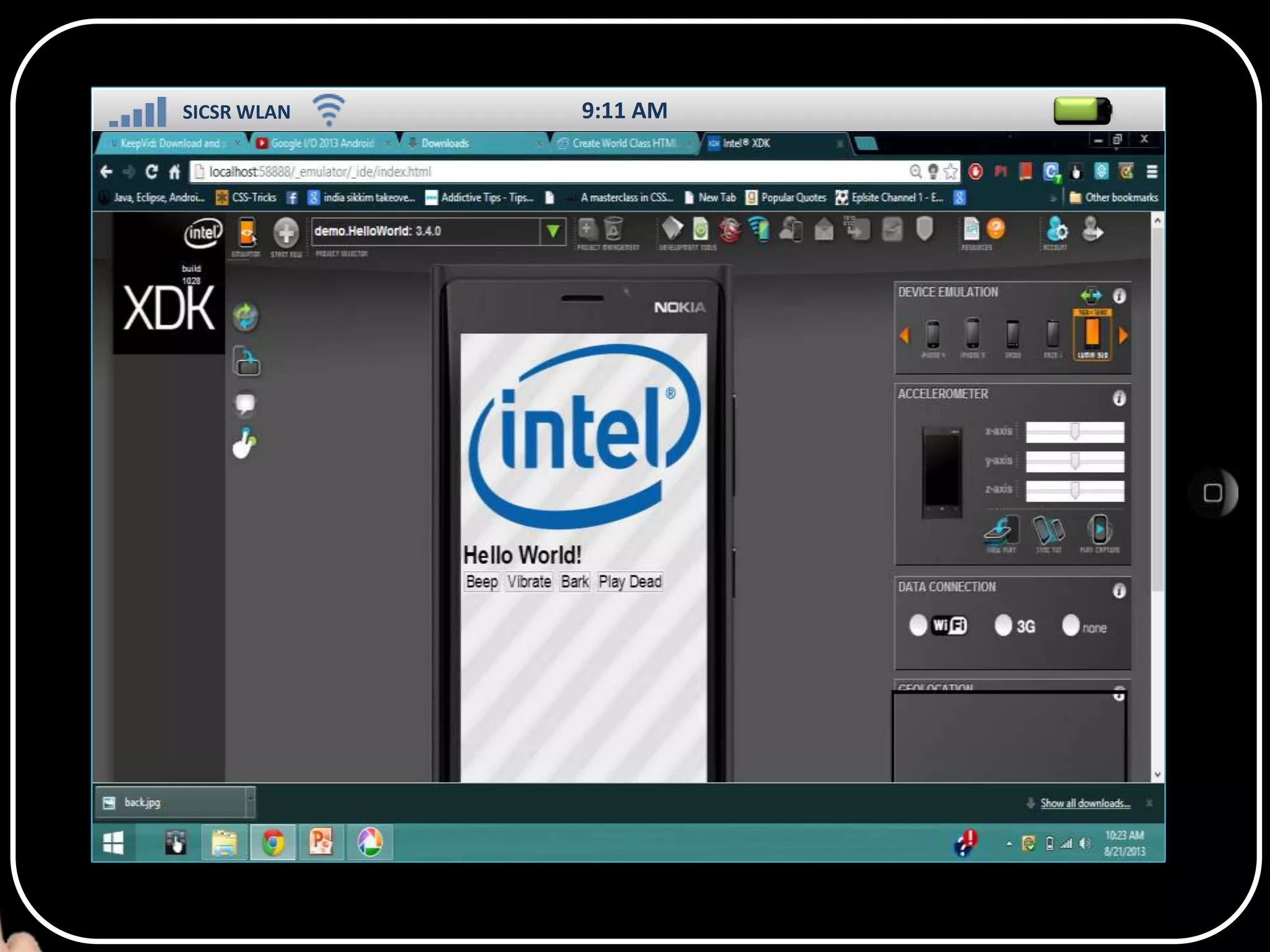 SICSR WLAN

9:11 AM

SS

 