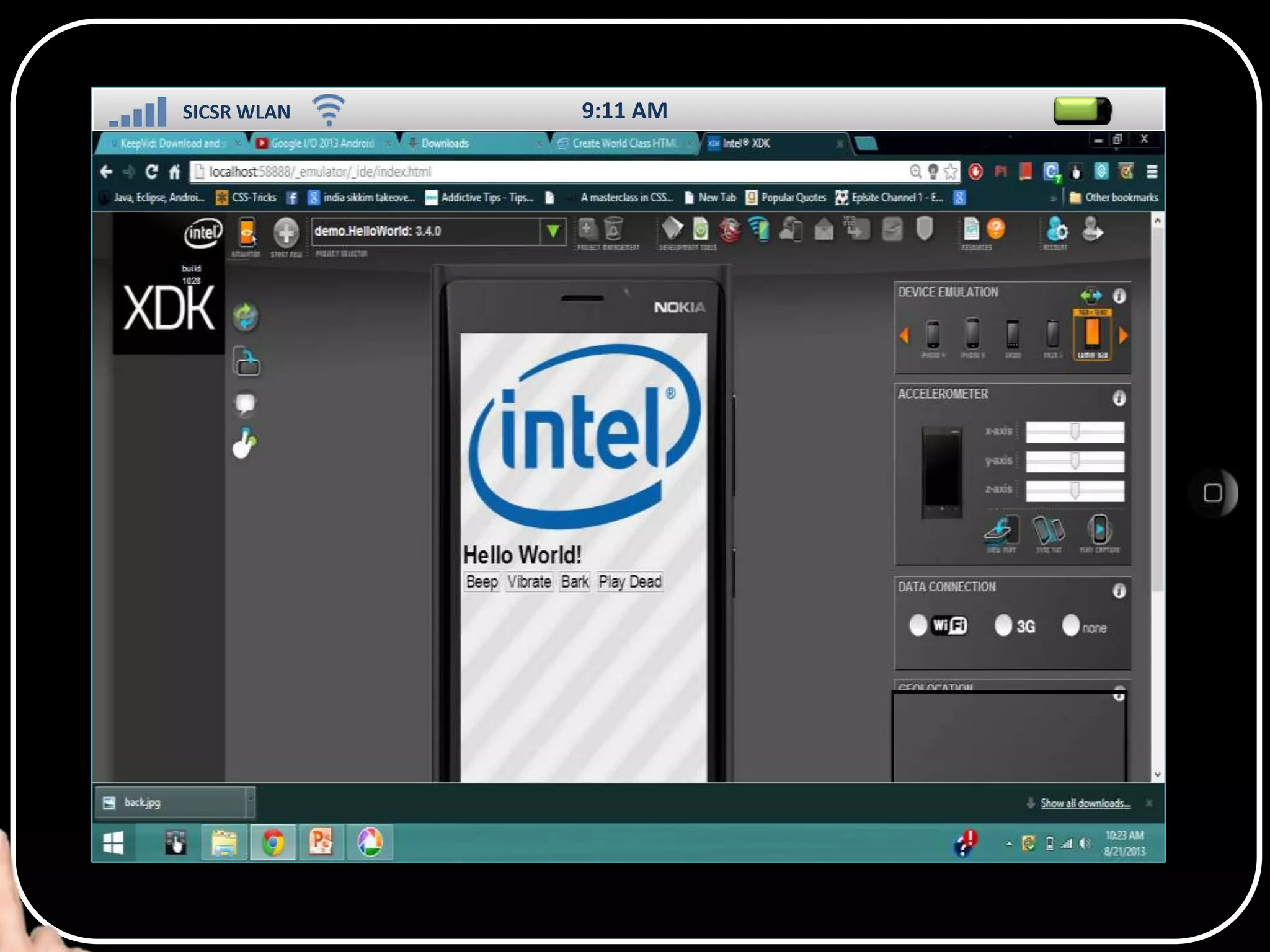 SICSR WLAN

9:11 AM

SS

 