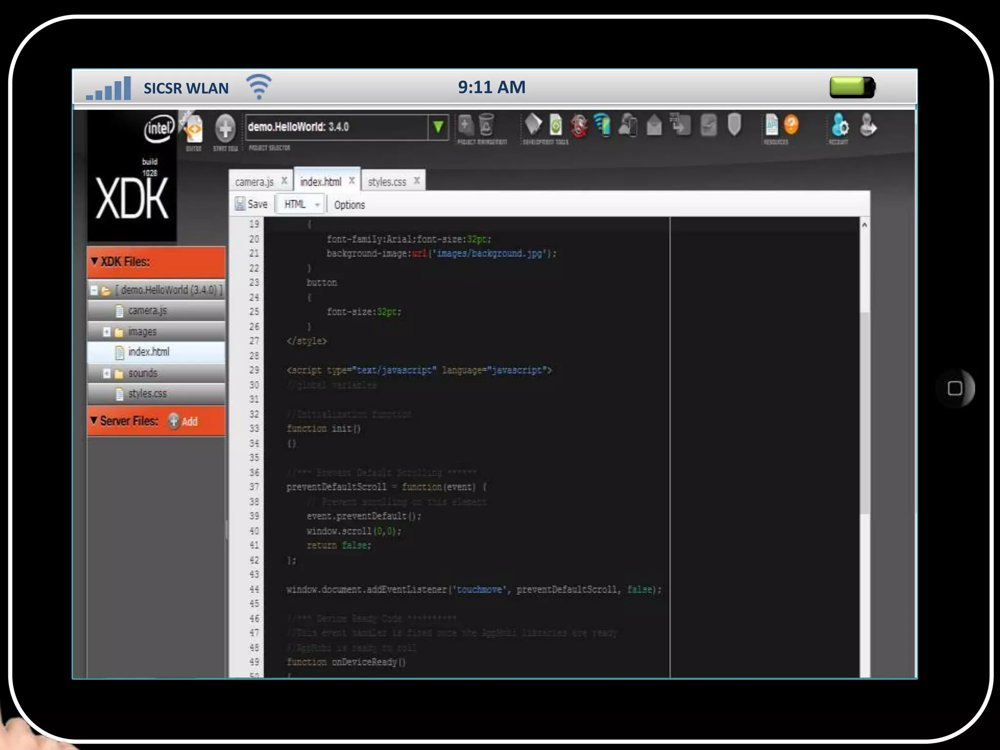 SICSR WLAN

9:11 AM

SS

 