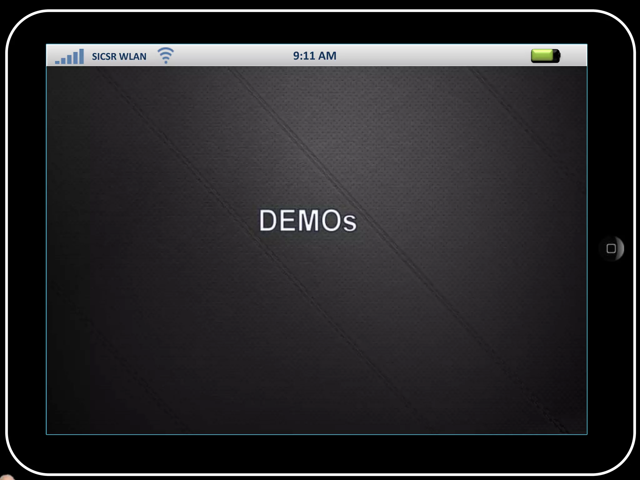 SICSR WLAN

9:11 AM

SS

 