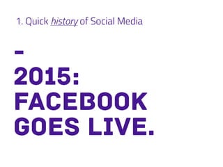1. Quick history of Social Media
-
2015:
facebook
goes live.
 