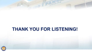 THANK YOU FOR LISTENING!
 