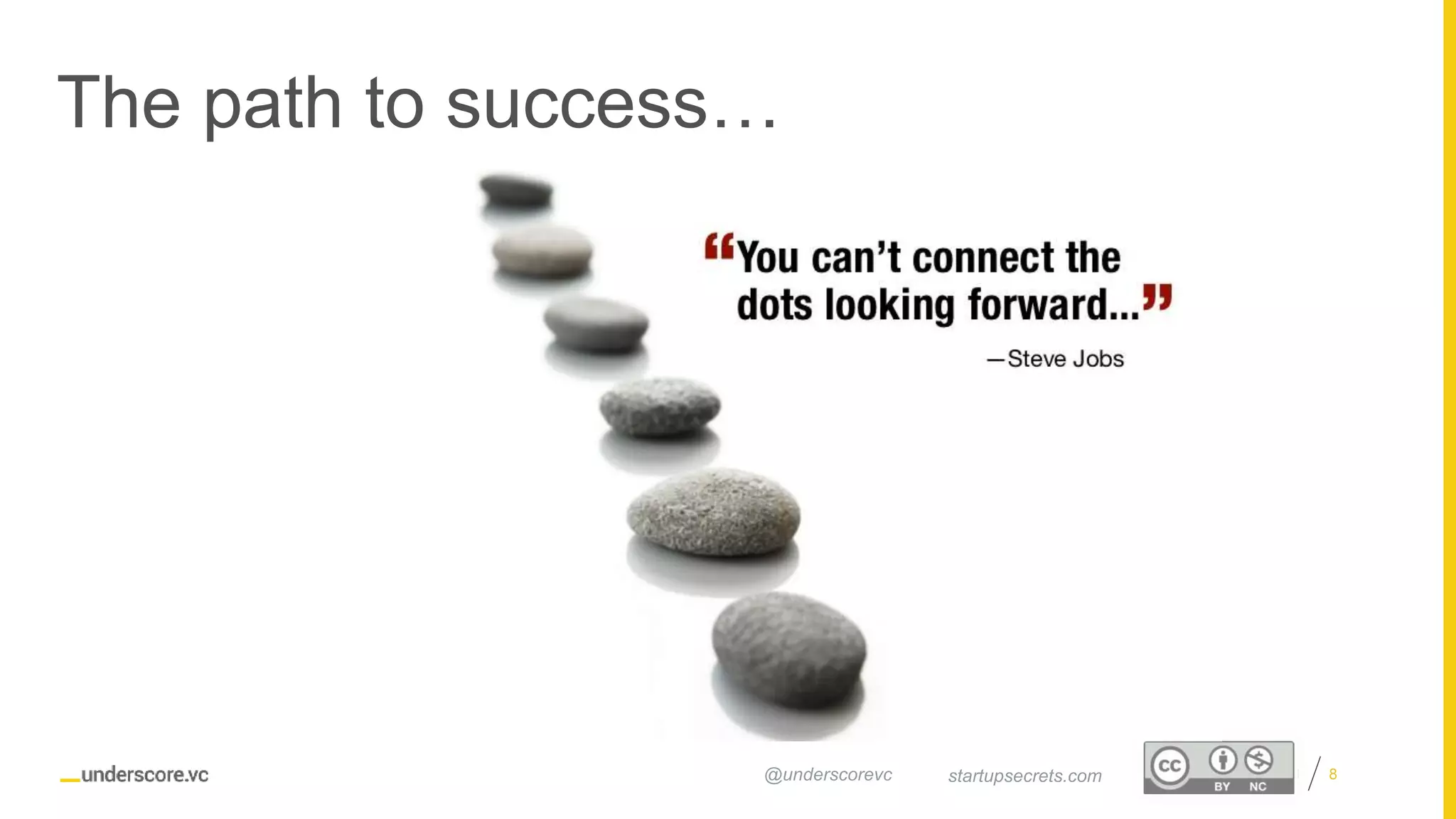 Proprietary and Confidential
The path to success…
8startupsecrets.com@underscorevc
 
