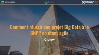 Comment réussir son projet Big Data à la
BNPP en étant agile
C-view
 