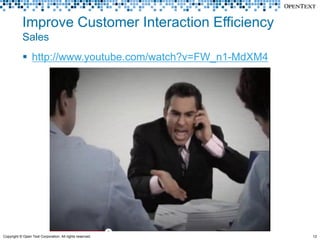 Improve Customer Interaction Efficiency
            Sales
             http://www.youtube.com/watch?v=FW_n1-MdXM4




Cop...