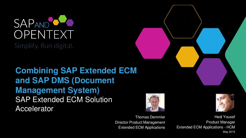 Combining SAP Extended ECM and SAP DMS (Document Management System)