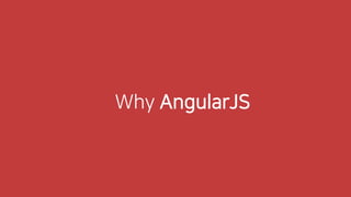 Why AngularJS
생산성 향상
코드 재활용성
 