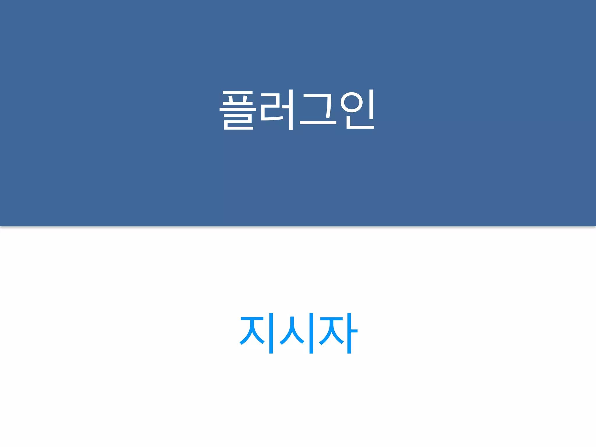 플러그인 
지시자 
 