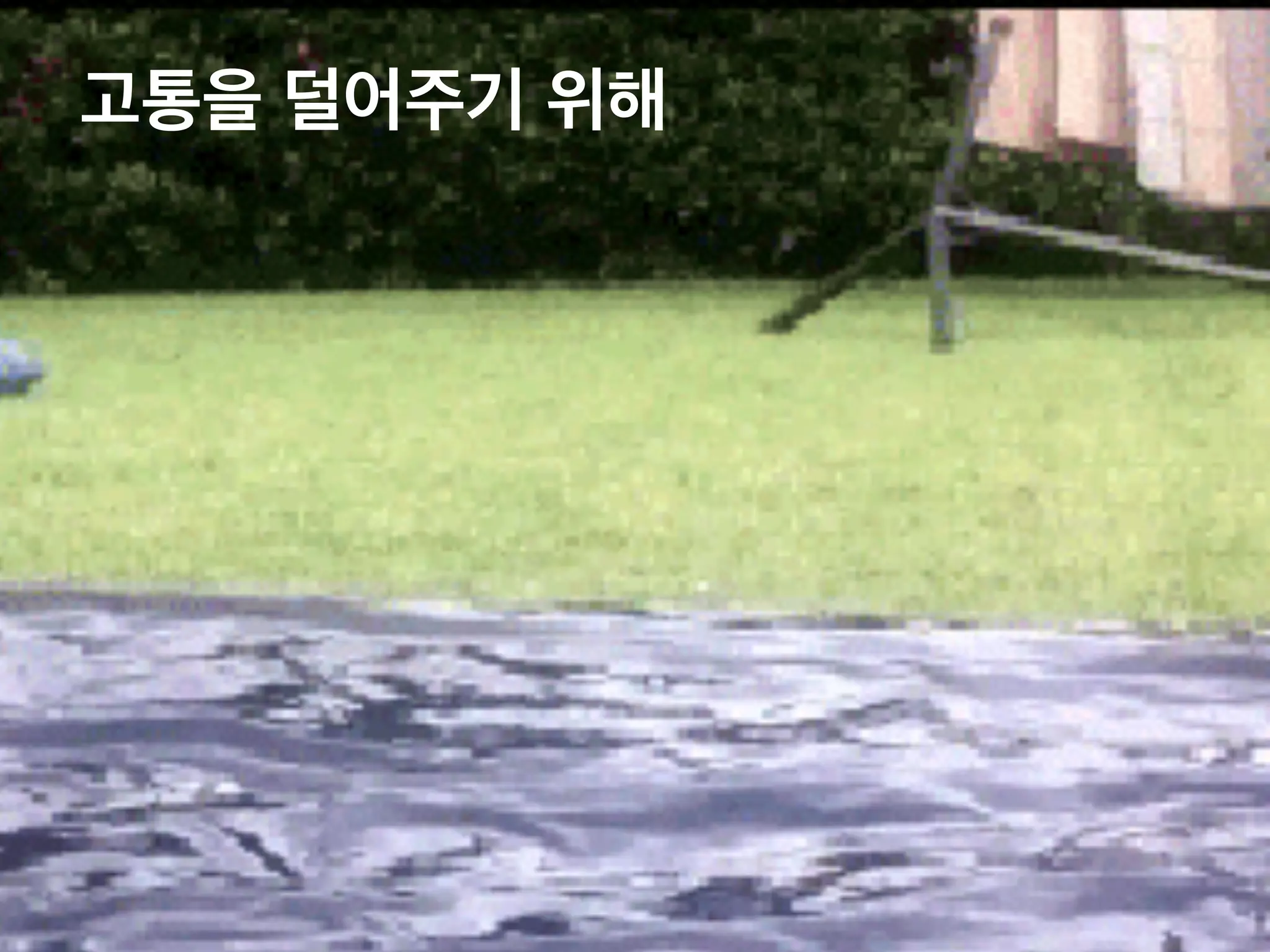 고통을 덜어주기 위해 
 