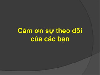 Cảm ơn sự theo dõi
của các bạn
 
