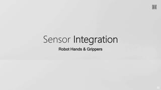 Sensor Integration
Robot Hands & Grippers
32
 