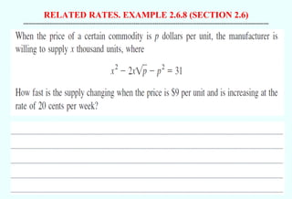 RELATED RATES. EXAMPLE 2.6.8 (SECTION 2.6)
--------------------------------------------------------------------------------------------------------------------------------------------
 