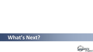 What’s Next?
 