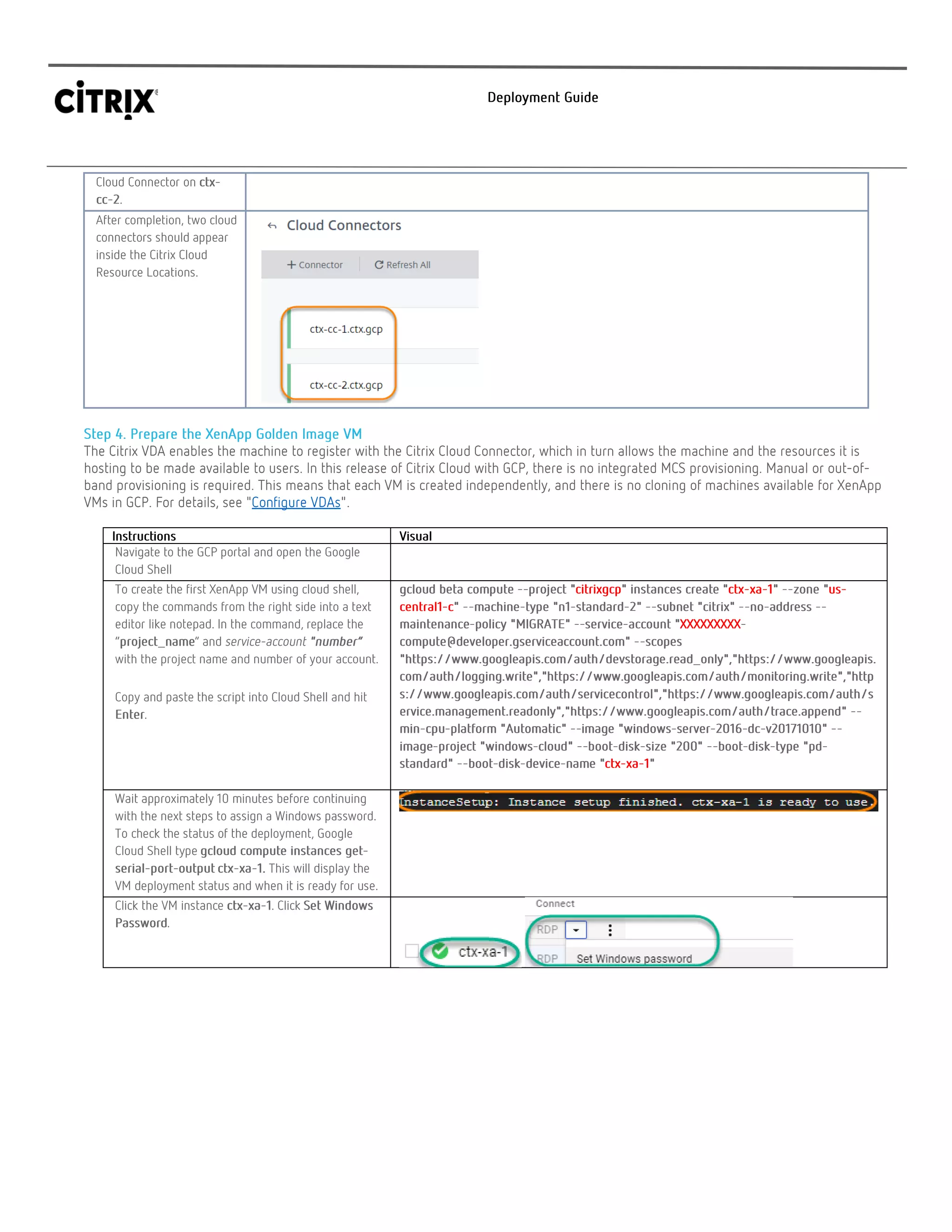 XenApp on Google Cloud Deployment Guide