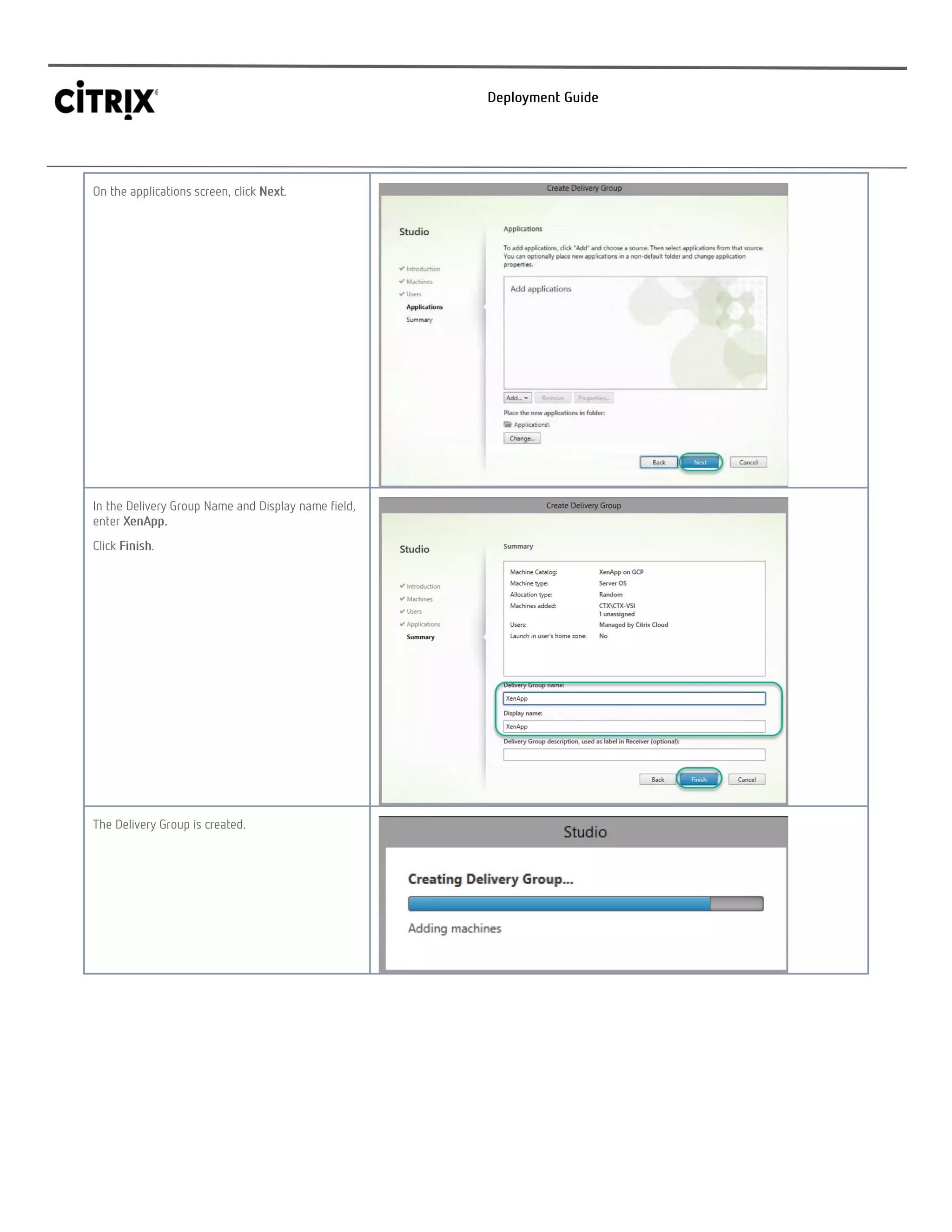 XenApp on Google Cloud Deployment Guide