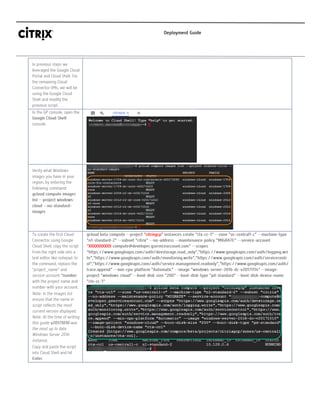 XenApp on Google Cloud Deployment Guide