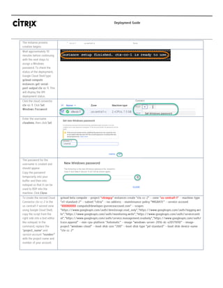 XenApp on Google Cloud Deployment Guide