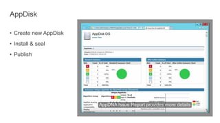 AppDisk
• Create new AppDisk
• Install & seal
• Publish
 