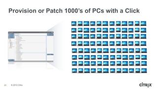 Provision or Patch 1000’s of PCs with a Click




20   © 2012 Citrix
                                                     © 2012 Virtual Computer Inc
 