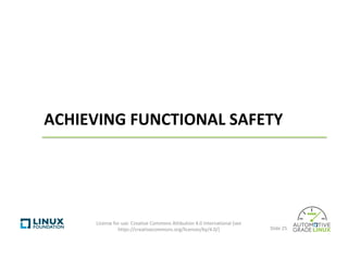 Functional Safety Linux XPDDS19: Using Xen to Enable an Open Source Safety Certifiable ...