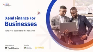 Xend Finance for Businesses
