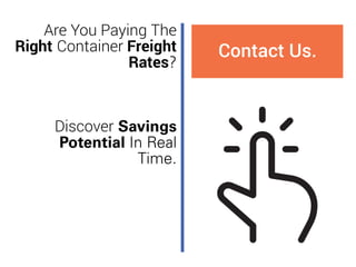 Are You Paying The
Right Container Freight
Rates?
Discover Savings
Potential In Real
Time.
Contact Us.
 
