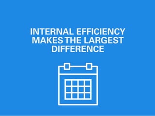 Internal Efﬁciency Makes The
Largest Difference
 