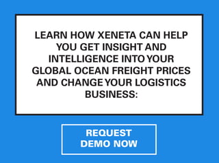 Learn how Xeneta can help
You get insight and intelligence into
your global ocean freight prices and
change your logistics...