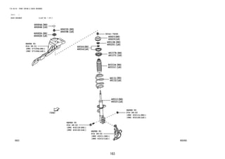 163
FIG.48-03 FRONT SPRING & SHOCK ABSORBER
(2111- )
SHOCK ABSORBER ILLUST NO. 1 OF 2
485466
REFER TO
FIG
(PNC 57105A(RH))
(PNC 57106A(LH))
REFER TO
FIG
(PNC 43211L(RH))
(PNC 43212E(LH))
REFER TO
FIG
(PNC 43211K(RH))
(PNC 43212D(LH))
REFER TO
FIG
(PNC 43211(RH))
(PNC 43212(LH))
58-51
48-02
48-02
48510
48520
48157B
48157C
48331B
48331C
48510N
48520C
48603D
48609E
48684A
48684B
48682A
48682B
48131
48132
48603
48609
48044
48054
90041-78085
48-02
 